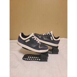 COACH Men's C201 Suede And Leather Sneakers, Midnight Navy, Size 10.5 D